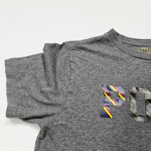 Polo‎ Ralph Lauren T-Shirt Kids Short Sleeve Heathered Gray Large (14-16) Crew - Picture 2 of 13